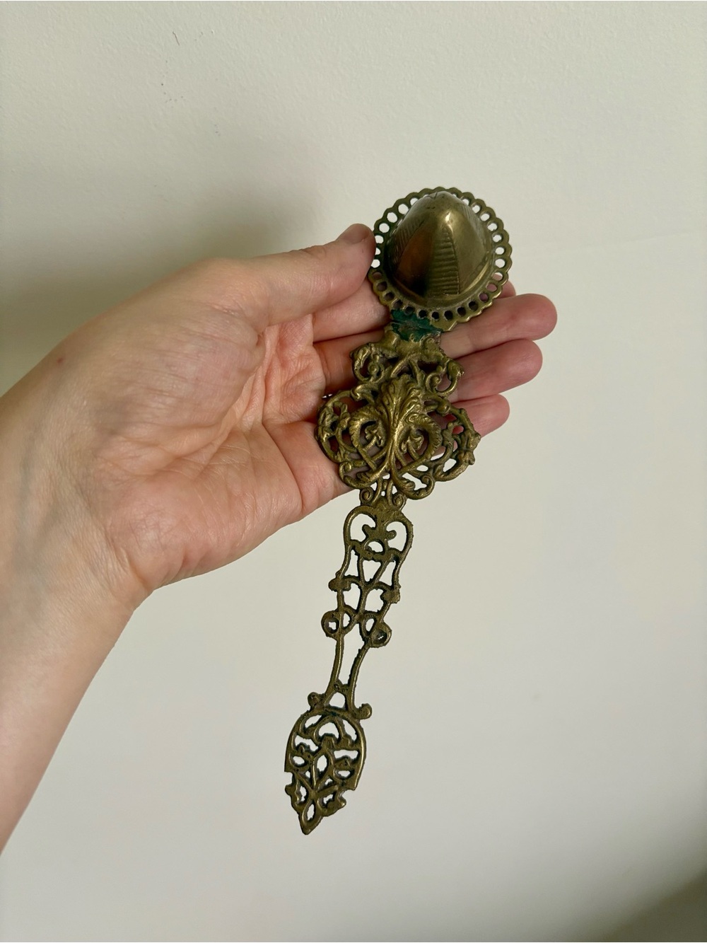 Vintage Ornated Brass Candle Snuffler